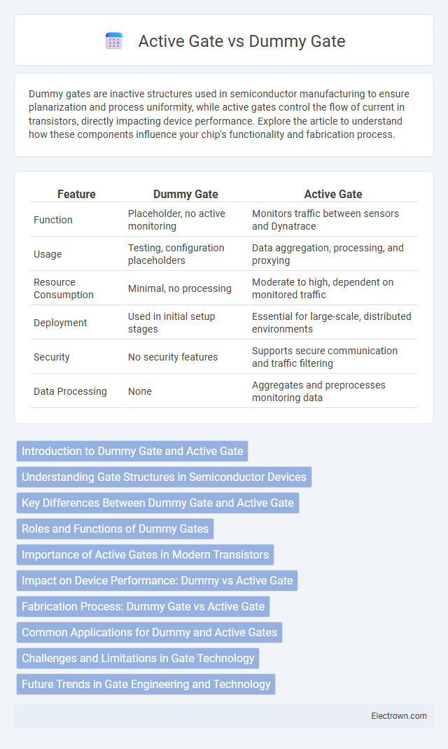 Active Gate vs Dummy Gate in Microelectronics - What is The Difference?