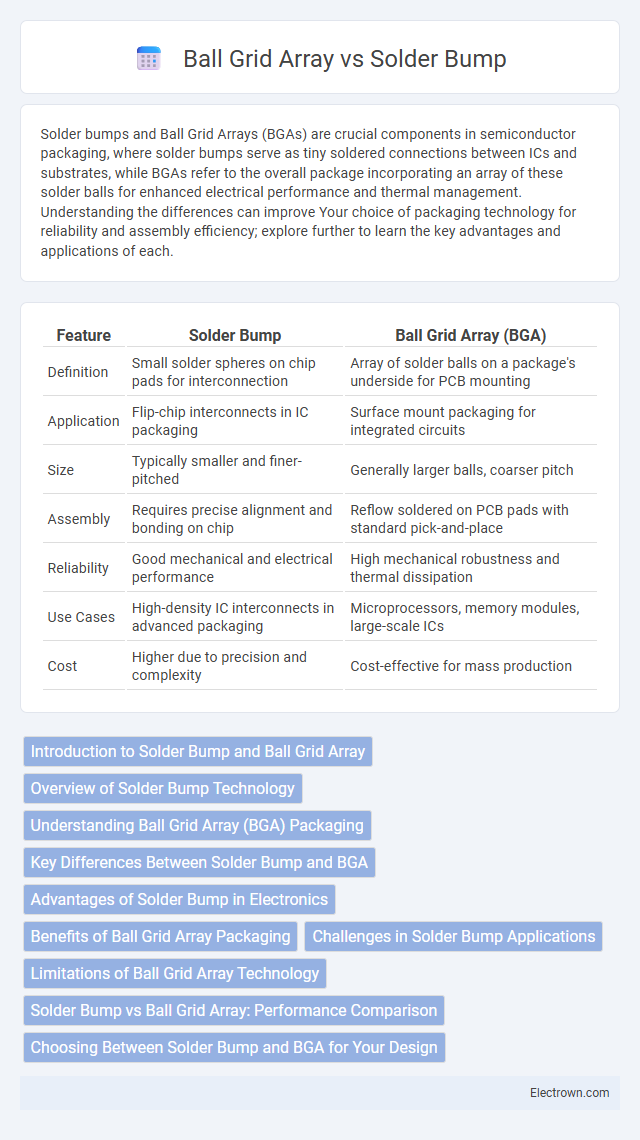 Ball Grid Array vs Solder Bump in Microelectronics - What is The Difference?