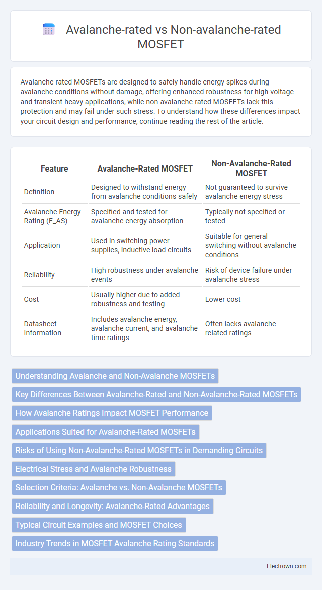 Avalanche-rated vs Non-avalanche-rated MOSFET in Semiconductor Devices - What is The Difference?