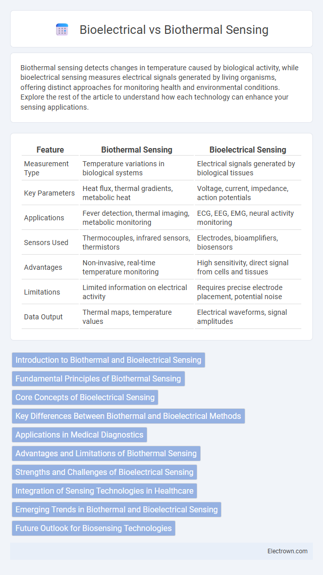 Bioelectrical vs Biothermal Sensing in Biomedical Electronics - What is The Difference?