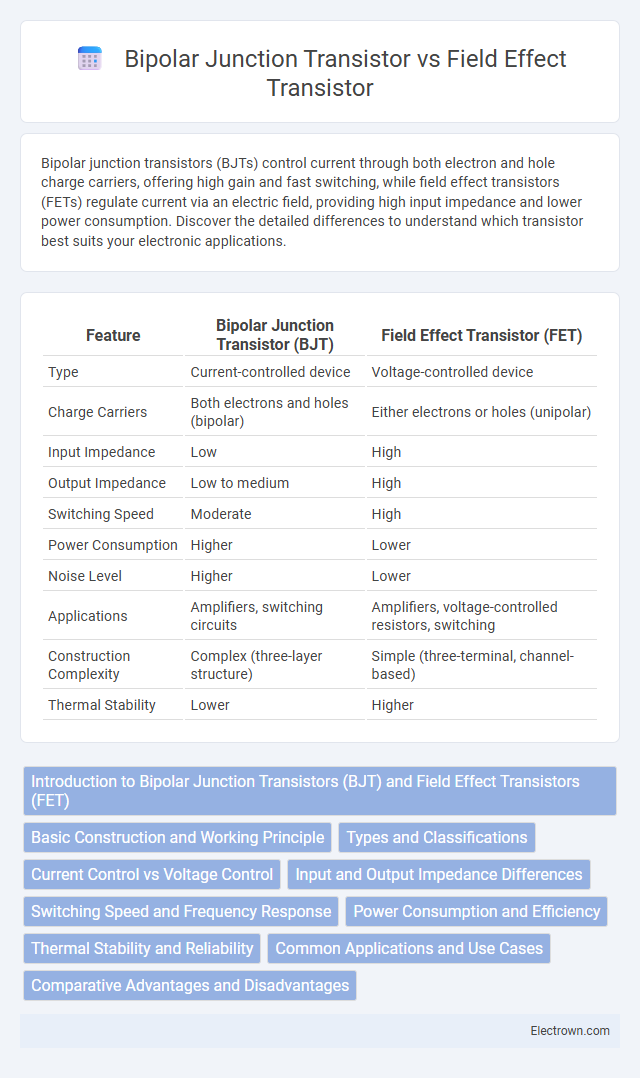 Bipolar Junction Transistor vs Field Effect Transistor in Semiconductor Devices - What is The Difference?