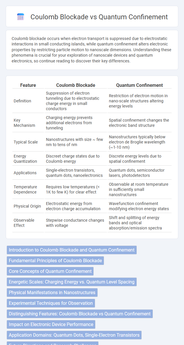 Coulomb Blockade vs Quantum Confinement in Nanoelectronics - What is The Difference?