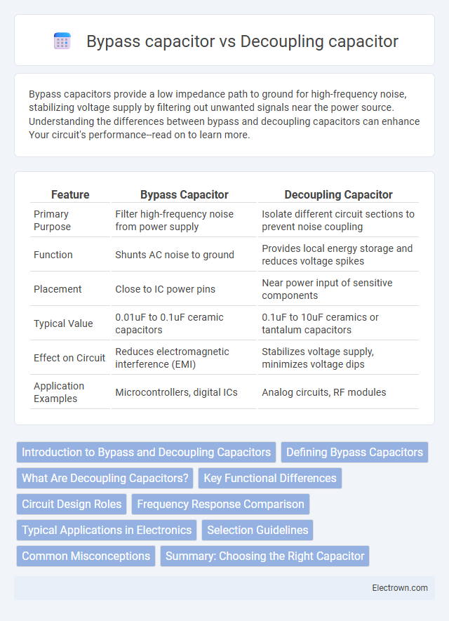 Bypass capacitor vs Decoupling capacitor in Analog Electronics - What is The Difference?