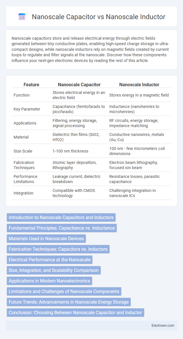 Nanoscale Capacitor vs Nanoscale Inductor in Nanoelectronics - What is The Difference?