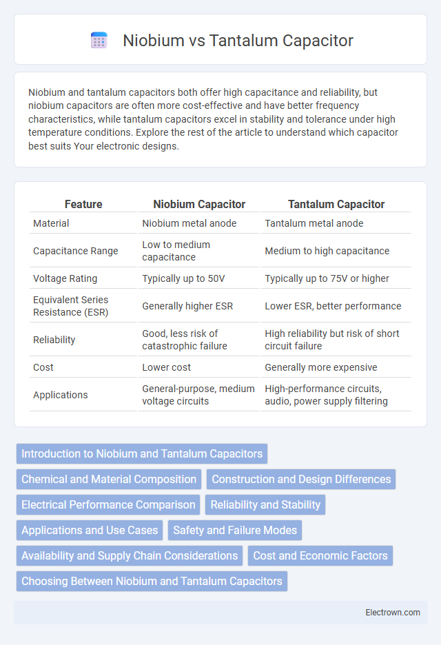 Niobium vs Tantalum Capacitor in Electronic Materials - What is The Difference?