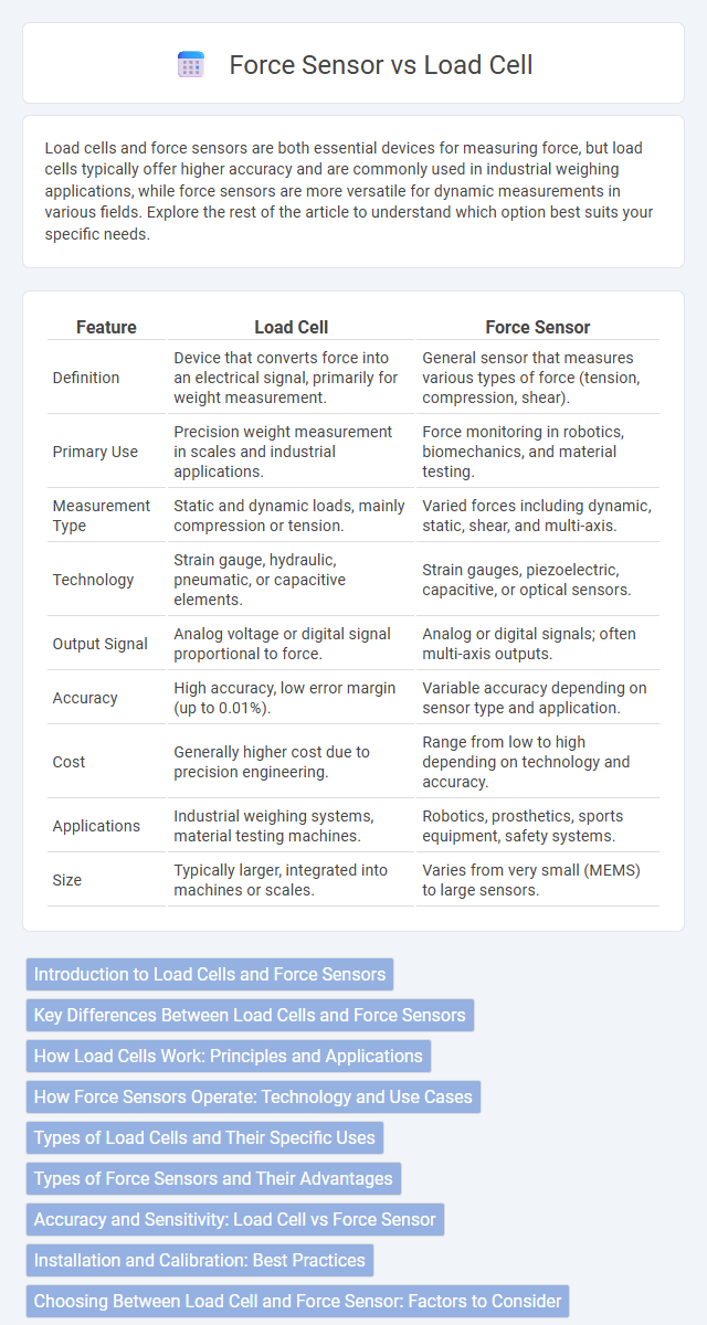 Force Sensor vs Load Cell in Industrial Electronics - What is The Difference?