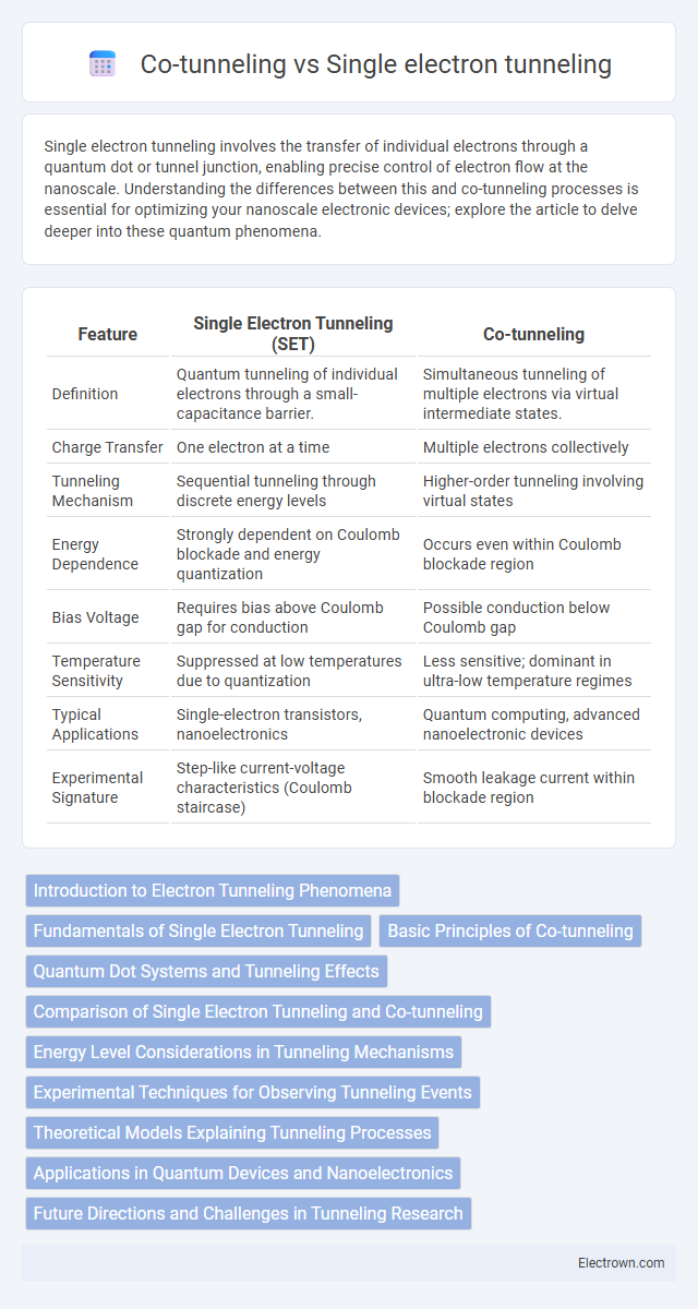 Co-tunneling vs Single electron tunneling in Nanoelectronics - What is The Difference?
