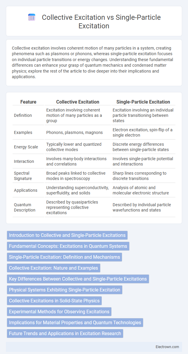 Collective Excitation vs Single-Particle Excitation in Quantum Electronics - What is The Difference?