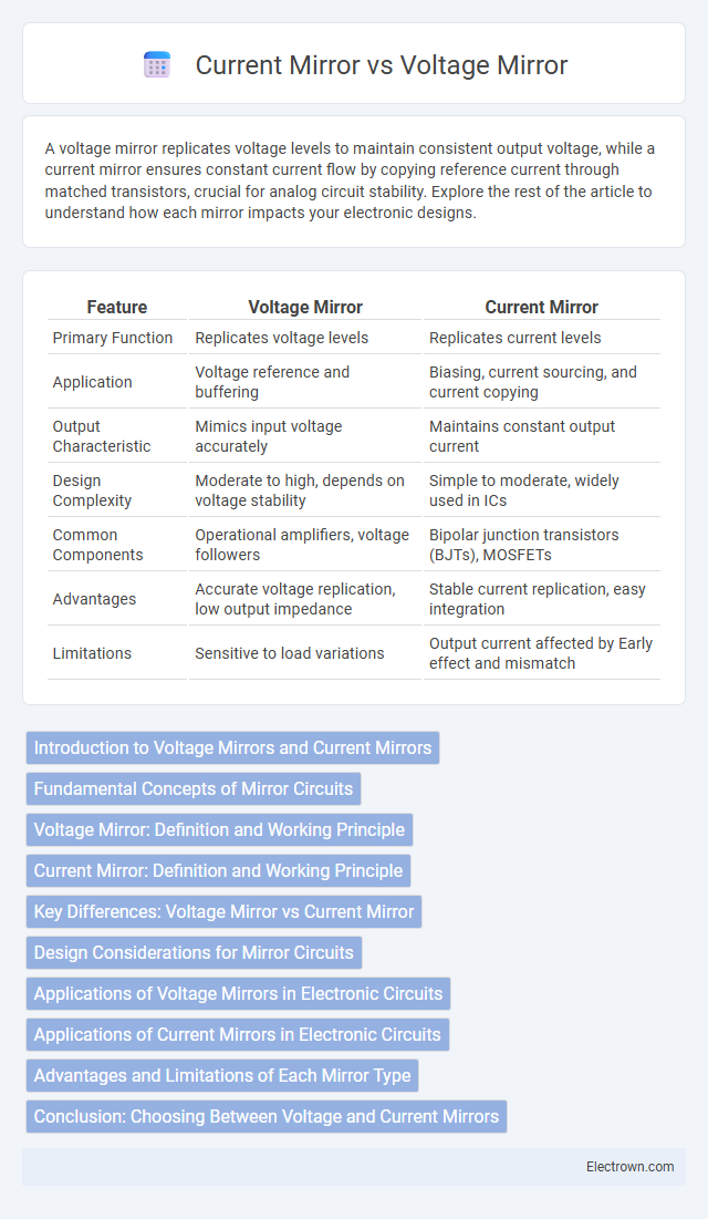 Current Mirror vs Voltage Mirror in Analog Electronics - What is The Difference?
