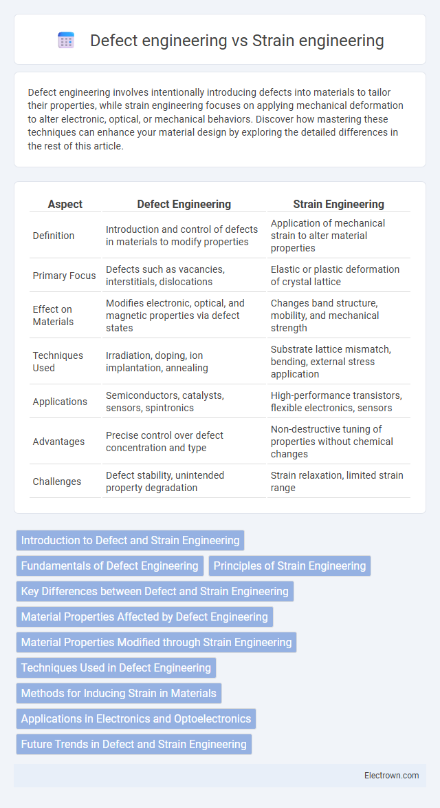 Defect engineering vs Strain engineering in Nanoelectronics - What is The Difference?