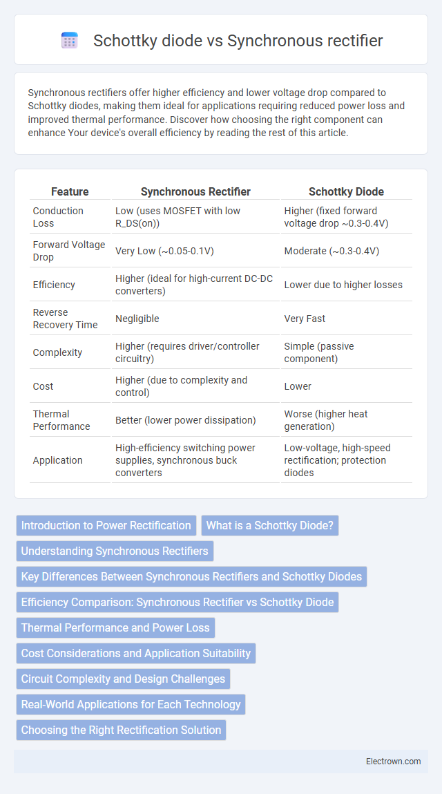 Schottky diode vs Synchronous rectifier in Power Electronics - What is The Difference?