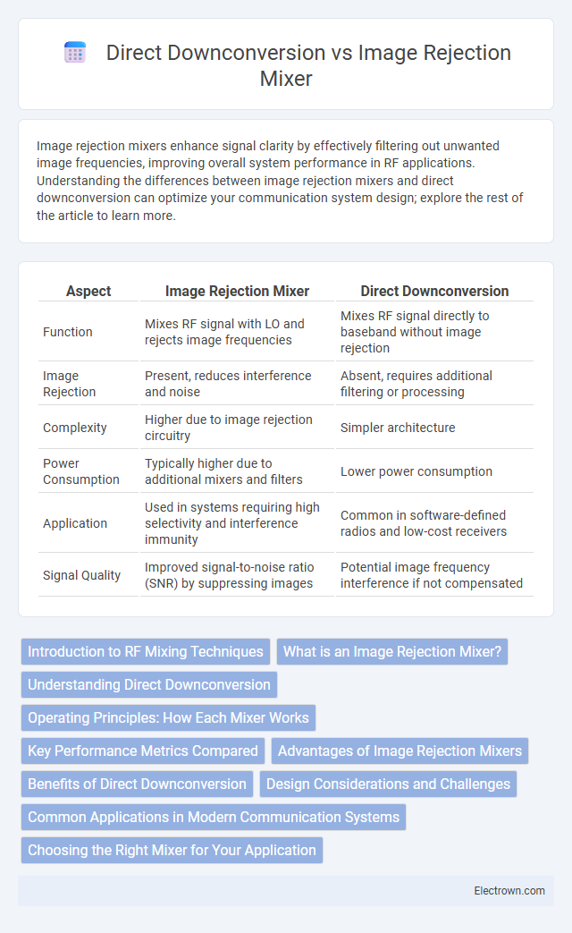 Direct Downconversion vs Image Rejection Mixer in Communication Electronics - What is The Difference?