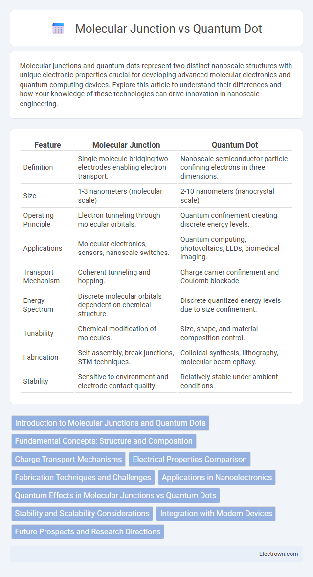 Molecular Junction vs Quantum Dot in Nanoelectronics - What is The Difference?
