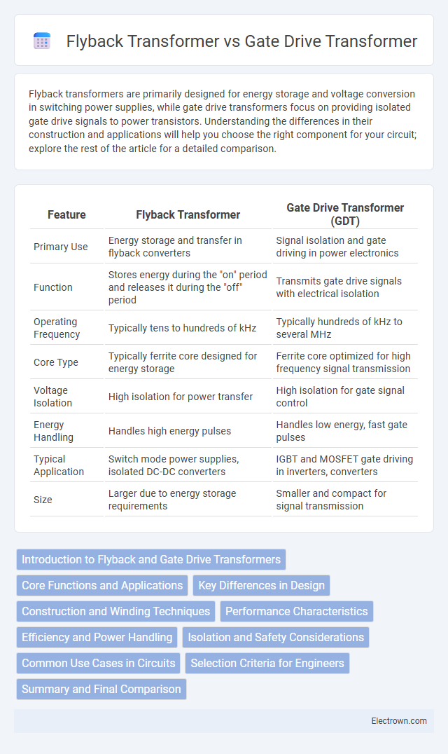Flyback Transformer vs Gate Drive Transformer in Power Electronics - What is The Difference?