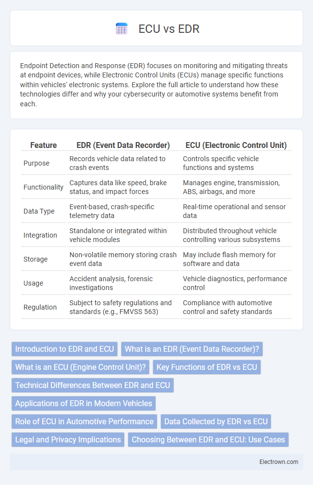 ECU vs EDR in Automotive Electronics - What is The Difference?