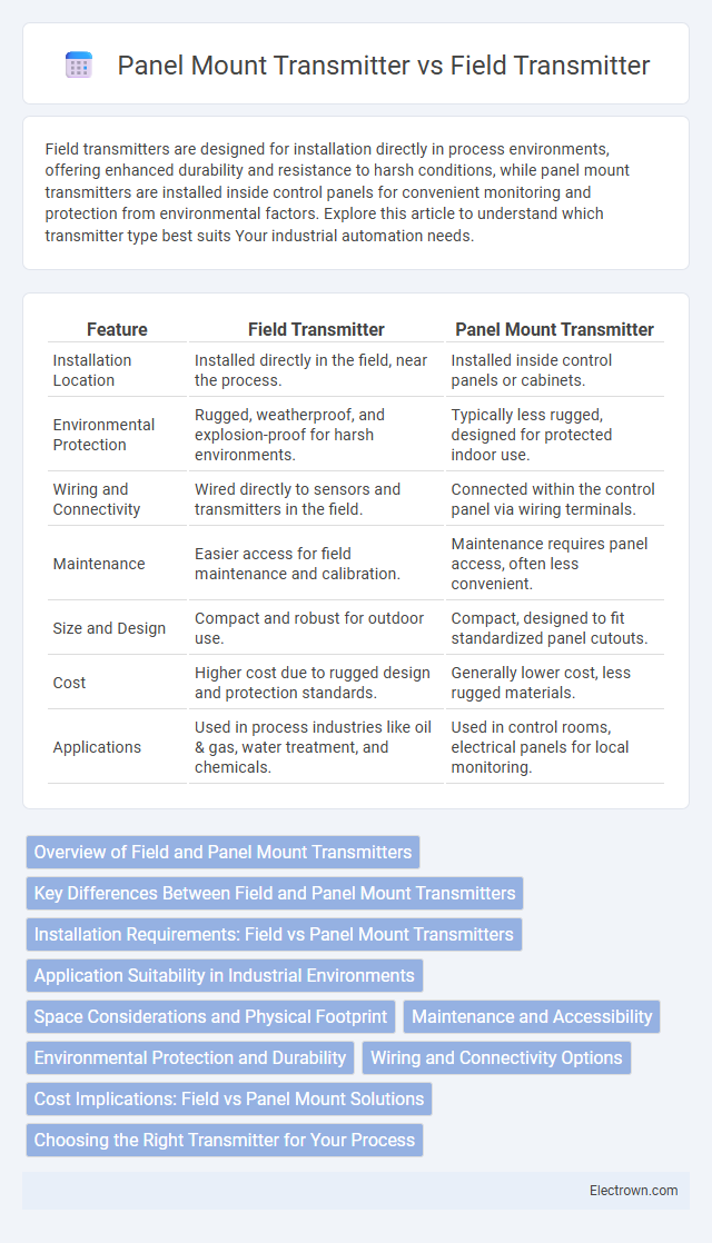 Panel Mount Transmitter vs Field Transmitter in Instrumentation Electronics - What is The Difference?