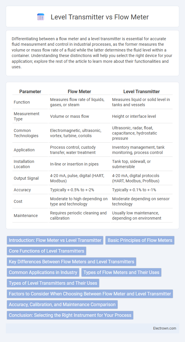 Level Transmitter vs Flow Meter in Industrial Electronics - What is The Difference?