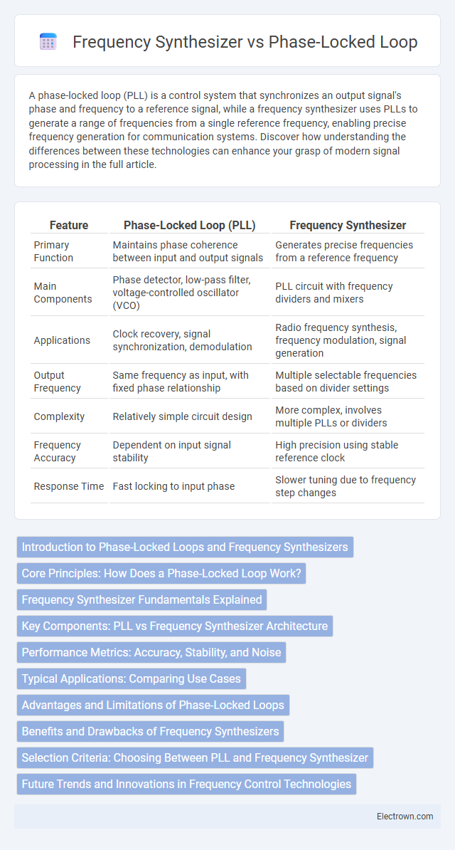 Frequency Synthesizer vs Phase-Locked Loop in Instrumentation Electronics - What is The Difference?