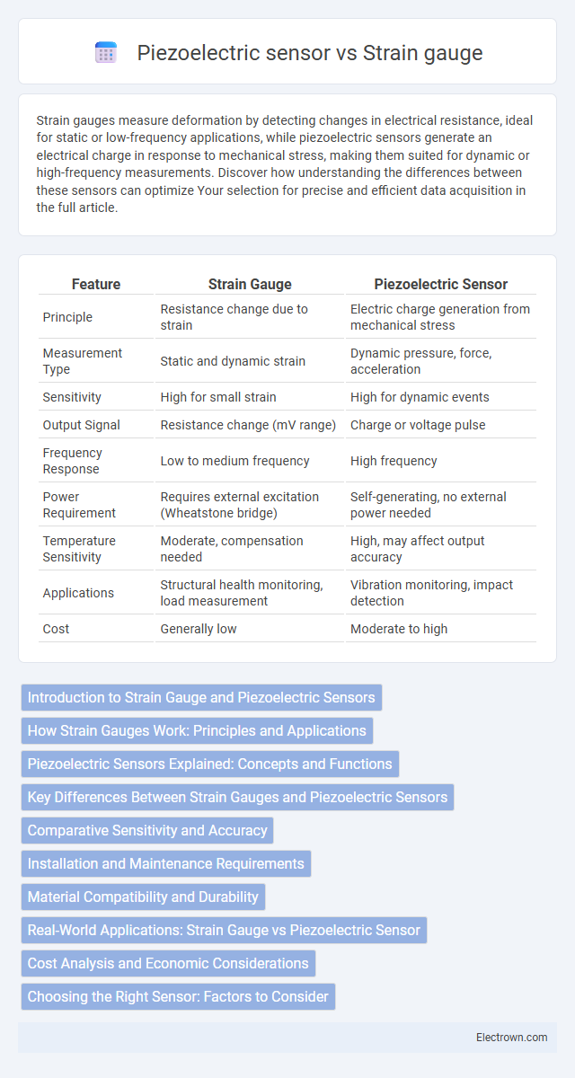 Piezoelectric sensor vs Strain gauge in Instrumentation Electronics - What is The Difference?