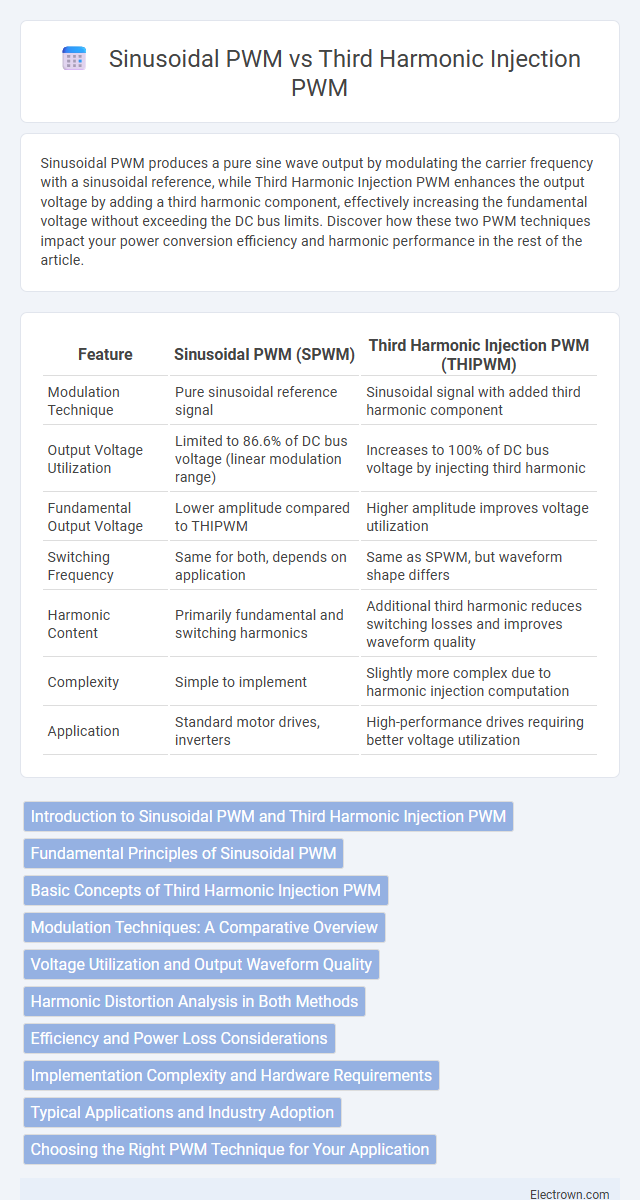 Sinusoidal PWM vs Third Harmonic Injection PWM in Power Electronics - What is The Difference?