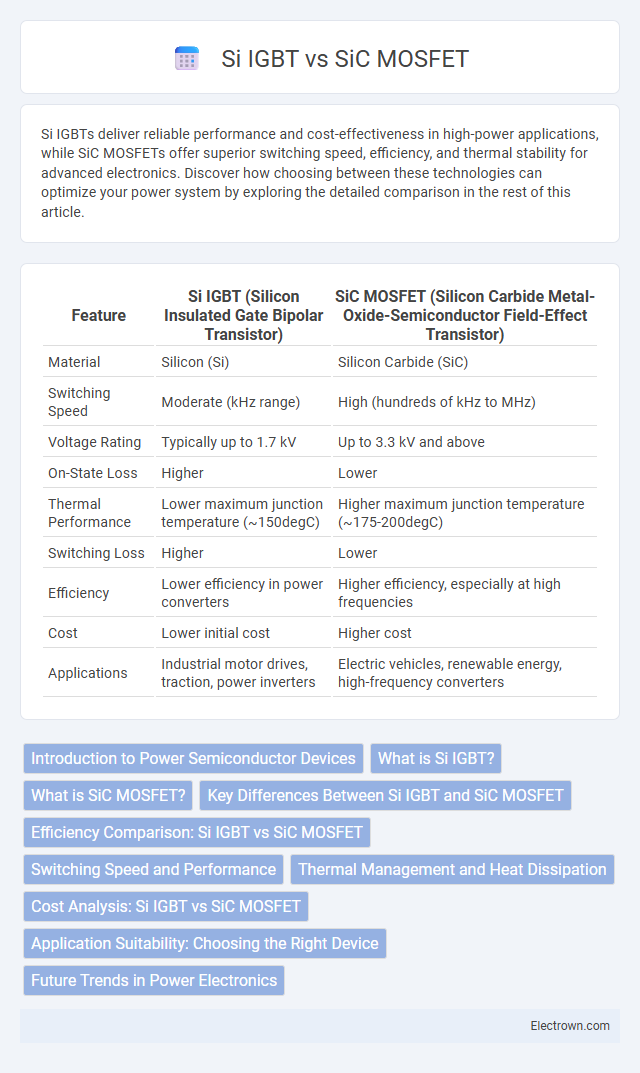 Si IGBT vs SiC MOSFET in Power Electronics - What is The Difference?