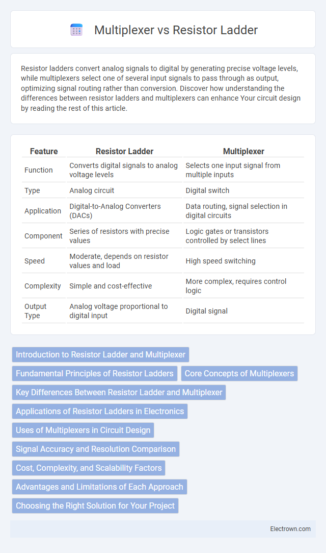 Multiplexer vs Resistor Ladder in Circuit Design - What is The Difference?