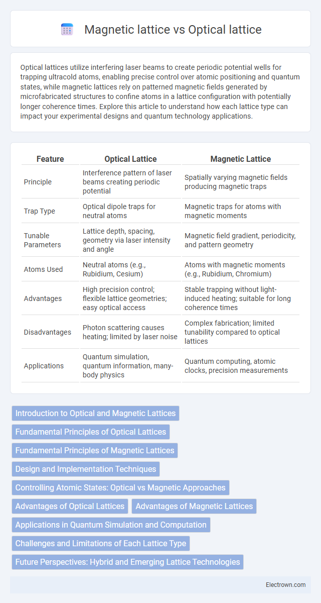 Magnetic lattice vs Optical lattice in Quantum Electronics - What is The Difference?