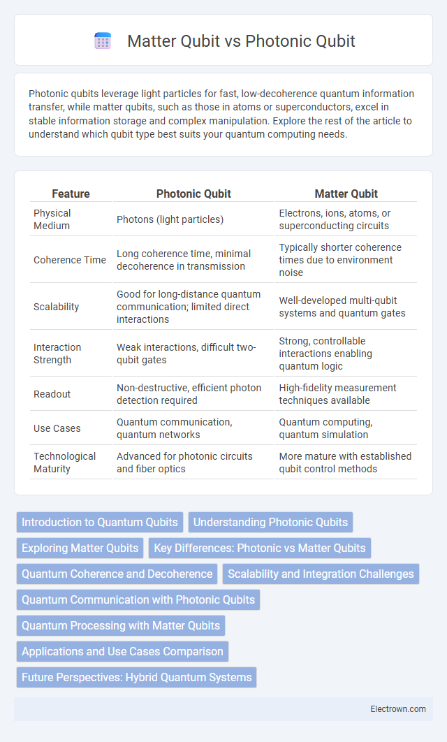 Matter Qubit vs Photonic Qubit in Quantum Electronics - What is The Difference?