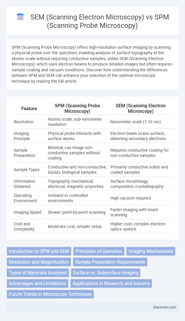 SEM (Scanning Electron Microscopy) vs SPM (Scanning Probe Microscopy) in Nanoelectronics - What is The Difference?