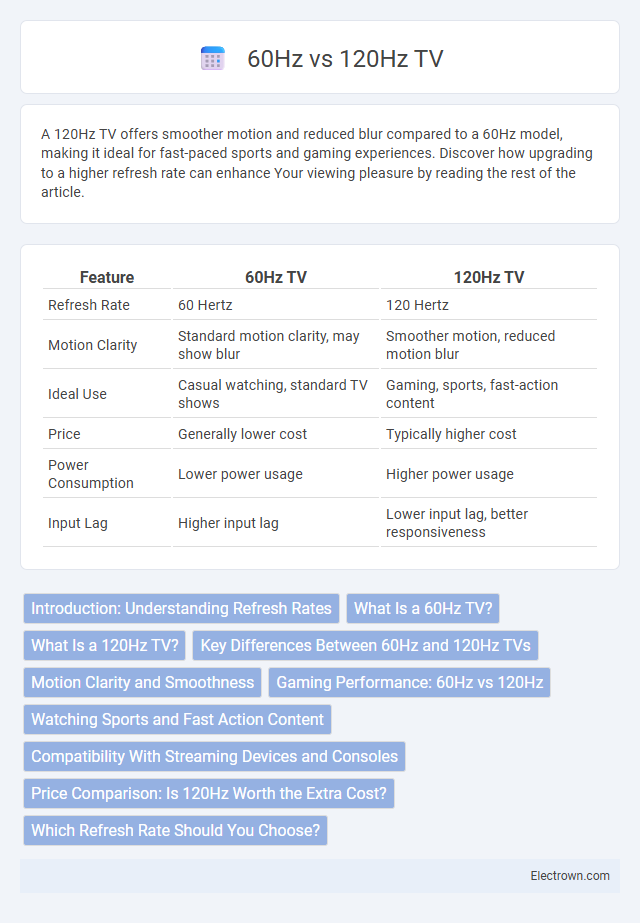 60Hz vs 120Hz TV in Consumer Electronics - What is The Difference?
