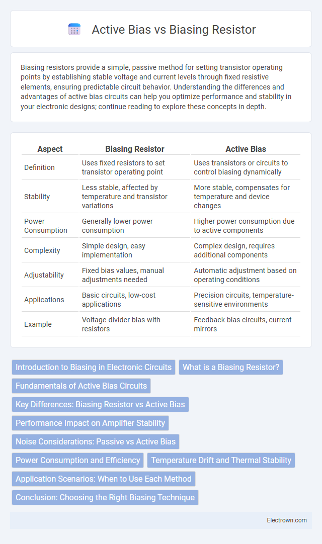 Active Bias vs Biasing Resistor in Semiconductor Devices - What is The Difference?