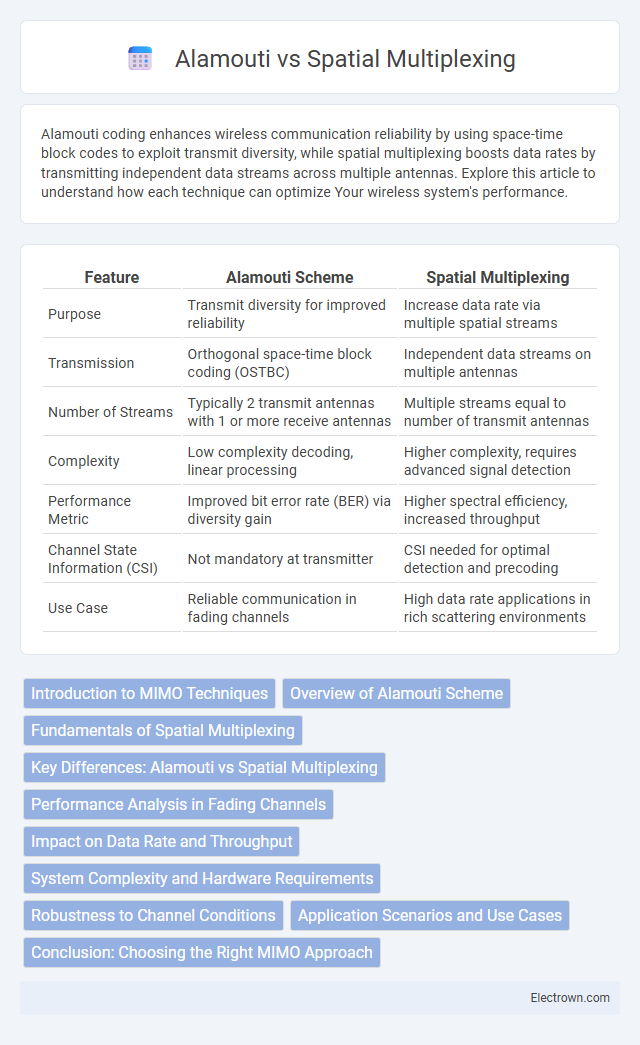Alamouti vs Spatial Multiplexing in Communication Electronics - What is The Difference?