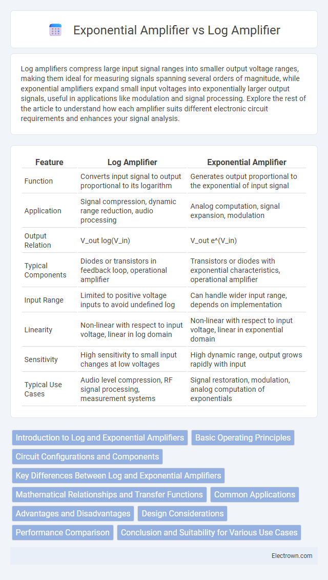 Exponential Amplifier vs Log Amplifier in Analog Electronics - What is The Difference?