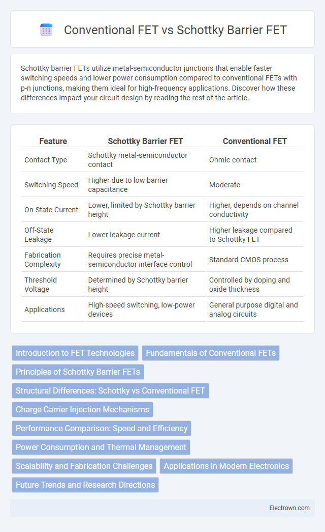 Conventional FET vs Schottky Barrier FET in Nanoelectronics - What is The Difference?