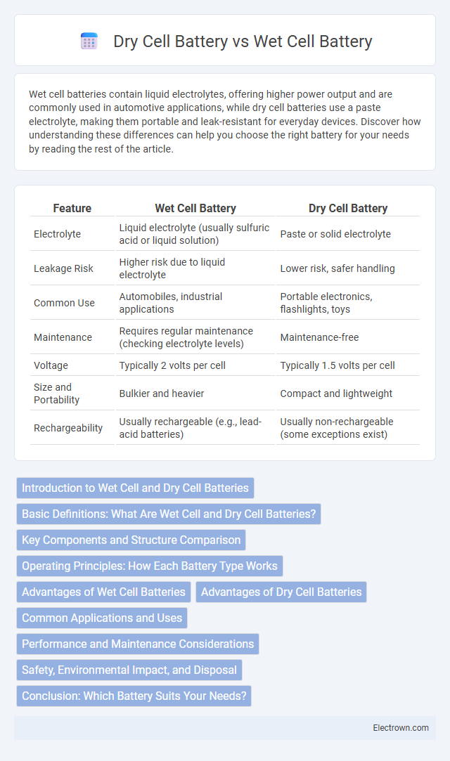 Dry Cell Battery vs Wet Cell Battery in Automotive Electronics - What is The Difference?