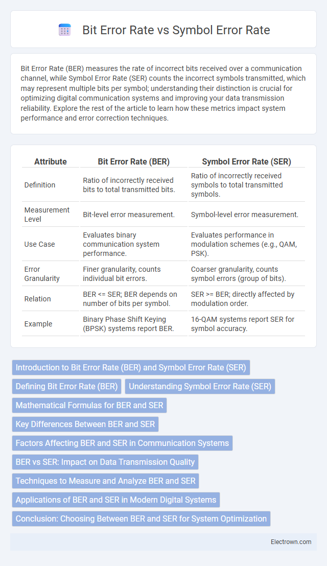 Bit Error Rate vs Symbol Error Rate in Communication Electronics - What is The Difference?
