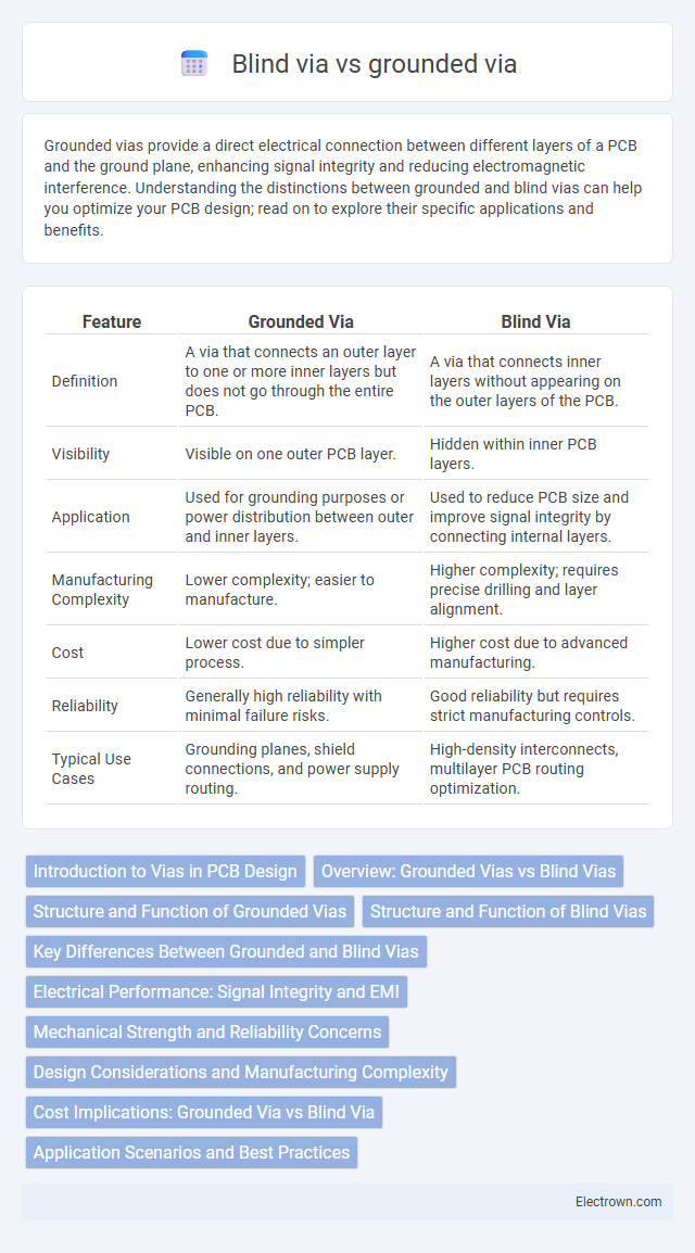 Blind via vs grounded via in Electronic Materials - What is The Difference?