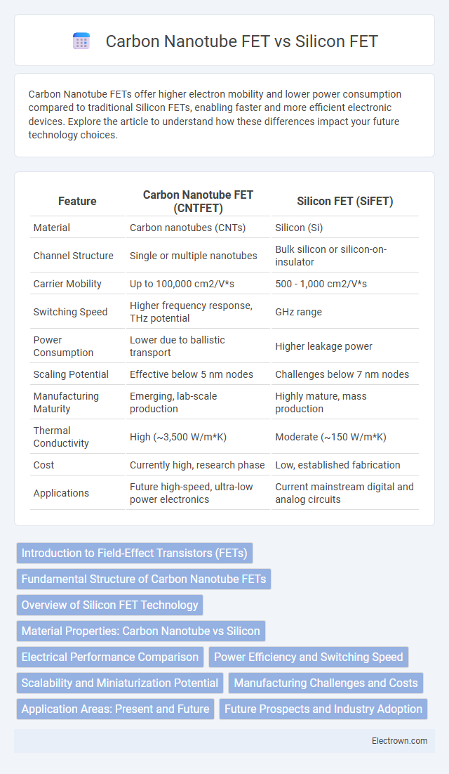 Carbon Nanotube FET vs Silicon FET in Nanoelectronics - What is The Difference?