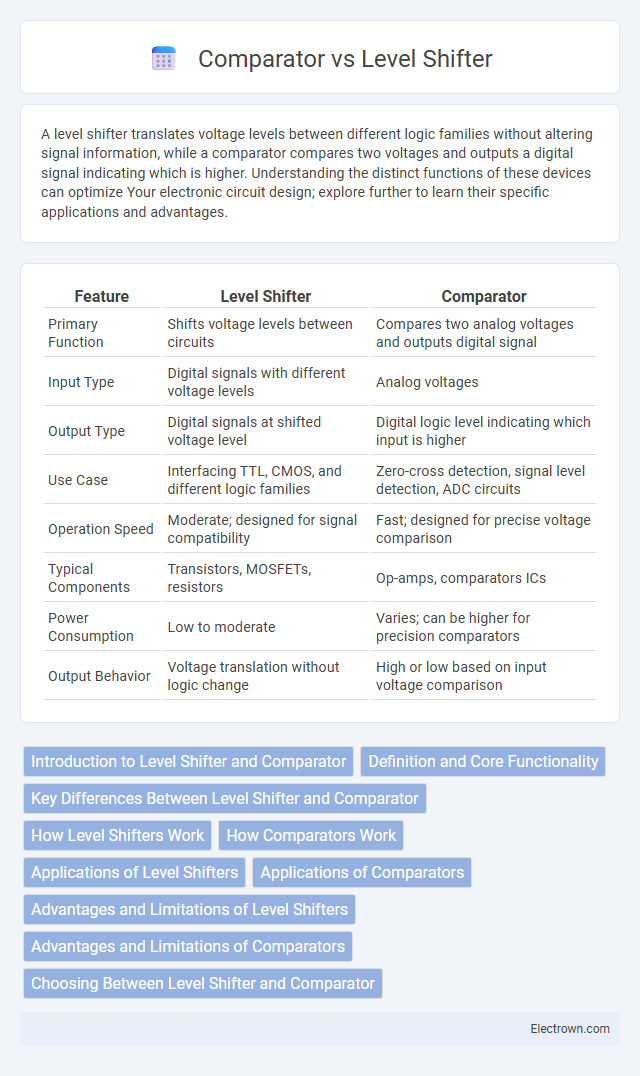 Comparator vs Level Shifter in Semiconductor Devices - What is The Difference?