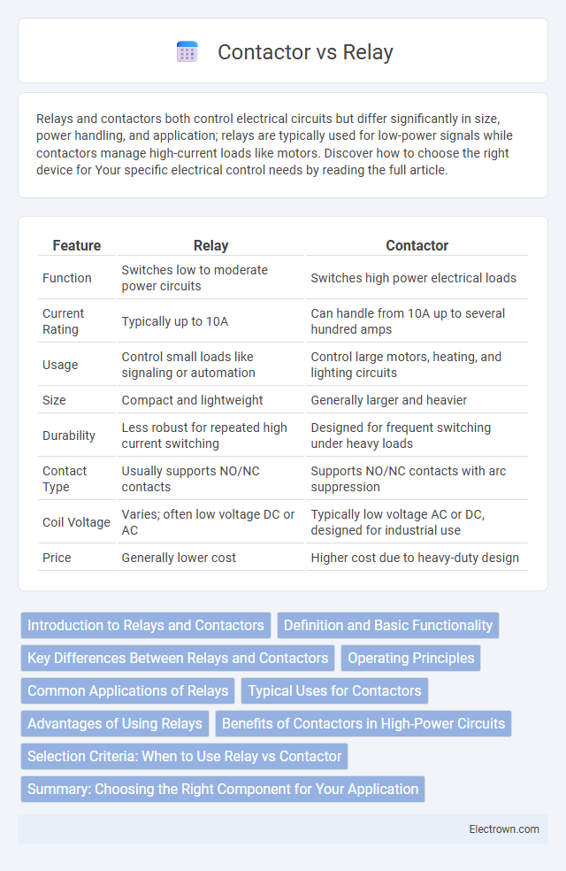 Contactor vs Relay in Industrial Electronics - What is The Difference?