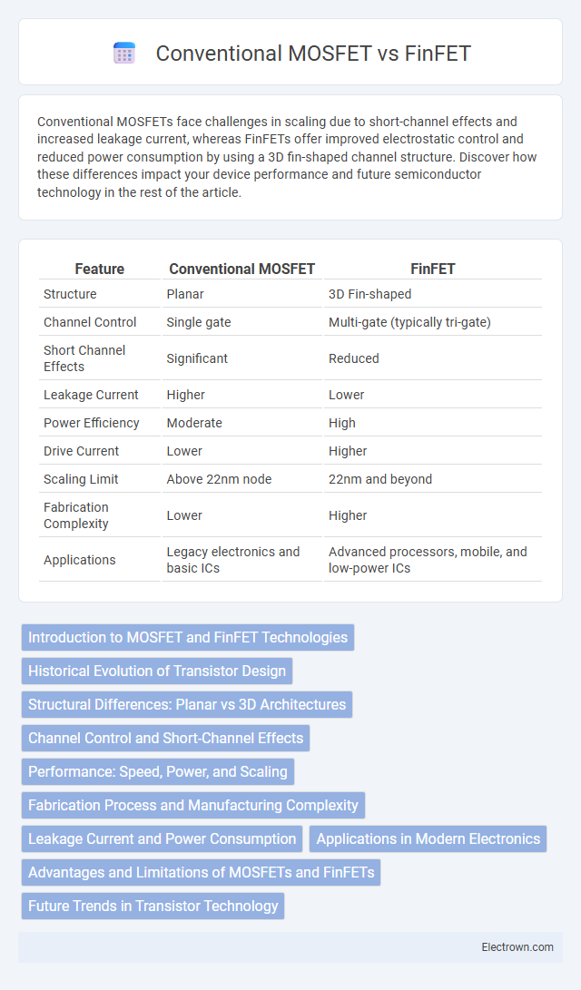 Conventional MOSFET vs FinFET in Solid-State Electronics - What is The Difference?