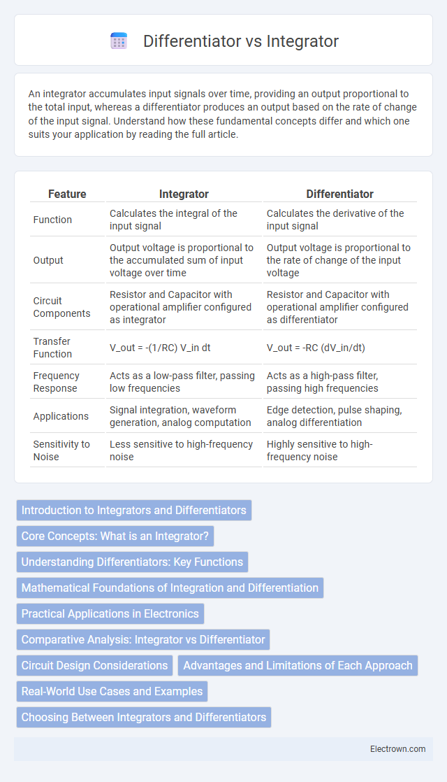 Differentiator vs Integrator in Analog Electronics - What is The Difference?