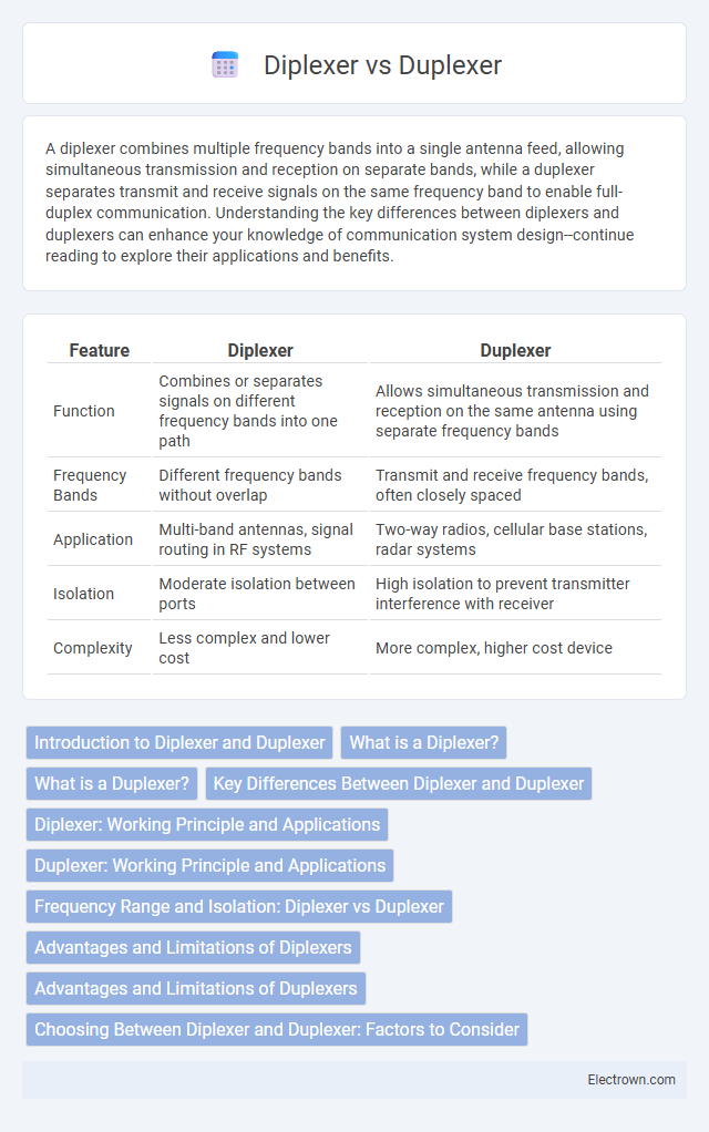 Diplexer vs Duplexer in Communication Electronics - What is The Difference?