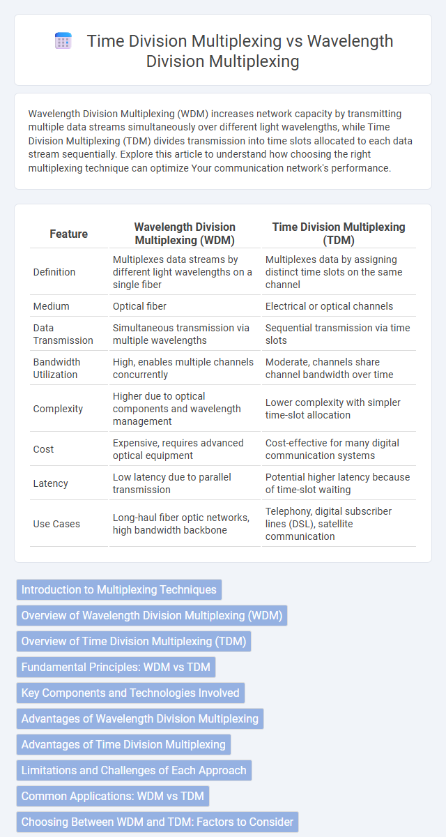 Time Division Multiplexing vs Wavelength Division Multiplexing in Optoelectronics - What is The Difference?