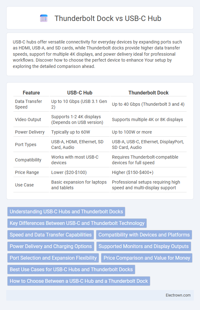 Thunderbolt Dock vs USB-C Hub in Consumer Electronics - What is The Difference?