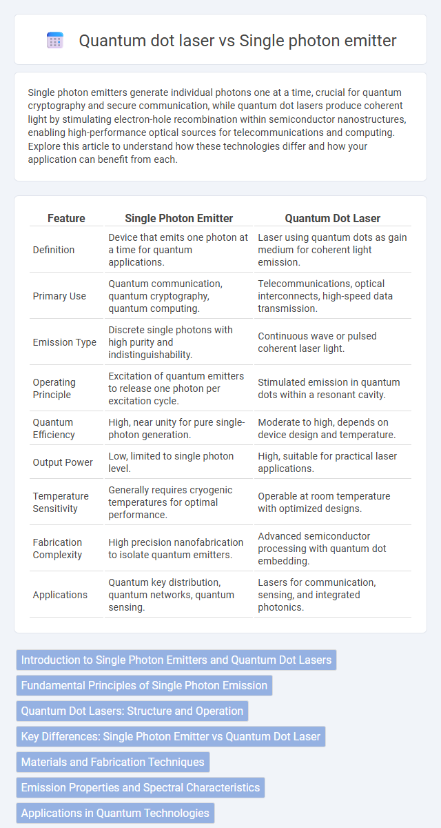 Quantum dot laser vs Single photon emitter in Nanoelectronics - What is The Difference?