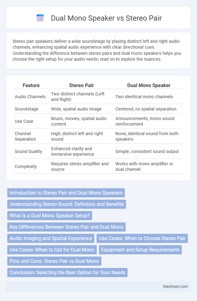 Dual Mono Speaker vs Stereo Pair in Audio Electronics - What is The Difference?