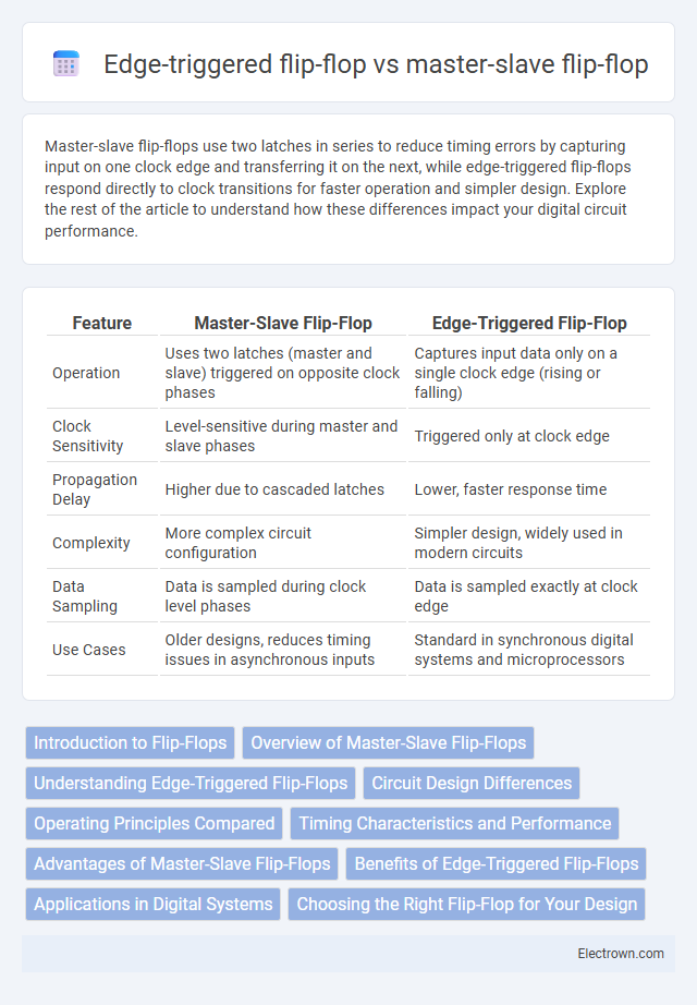 Edge-triggered flip-flop vs master-slave flip-flop in Digital Electronics - What is The Difference?