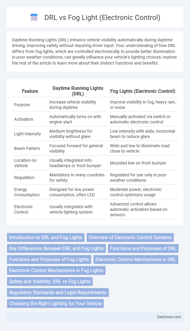 DRL vs Fog Light (Electronic Control) in Automotive Electronics - What is The Difference?