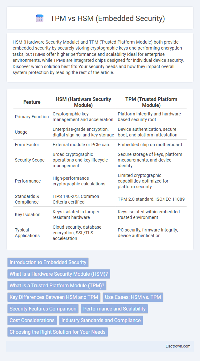 TPM vs HSM (Embedded Security) in Embedded Systems - What is The Difference?